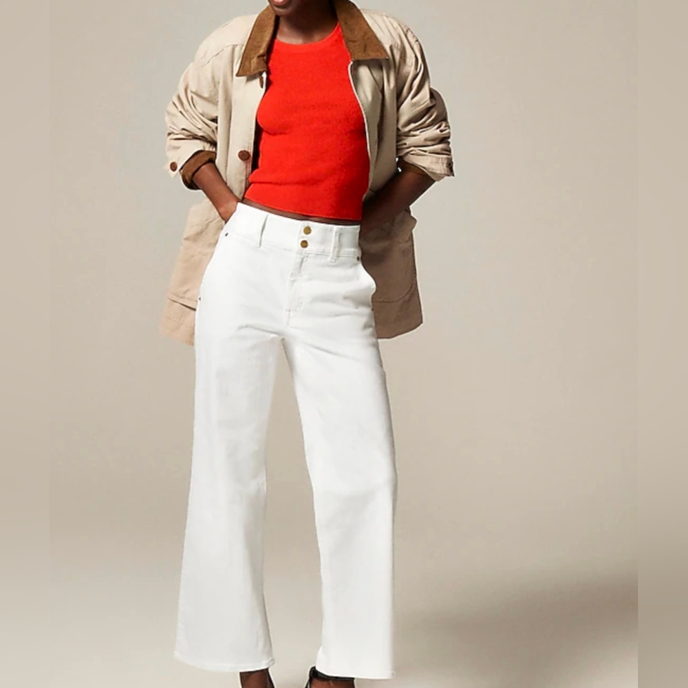 J. Crew Slim-Wide Jean With Stacked Buttons Size 29